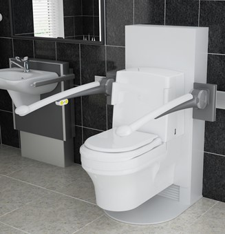 TOM Closomat+ Lima Lifter hoog/laag toilet met spoel/föhn Zorgtoilet